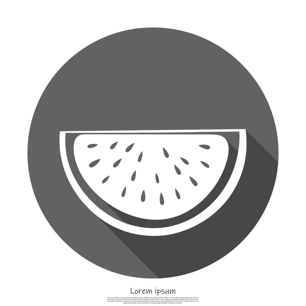 A slice of watermelon on a white background vector