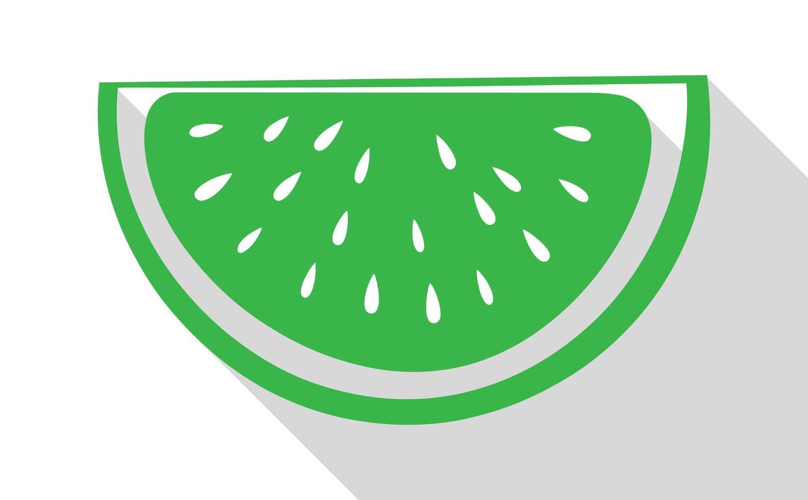 A slice of watermelon icon in a flat design vector