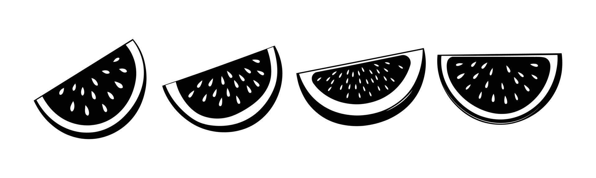 Watermelon slices illustration vector