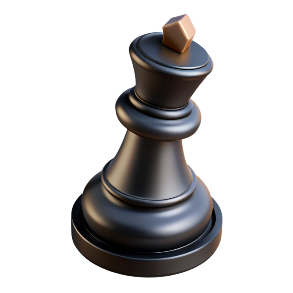 picturesque joyful rustic A single, stylized chess piece, a black knight with Transparent Background premium png