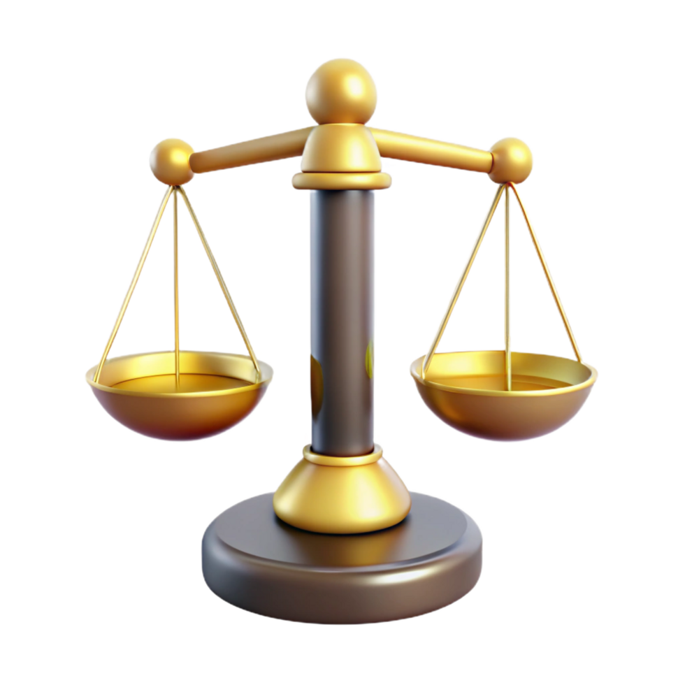 sought-after classic A set of scales of justice with Transparent Background impeccable png