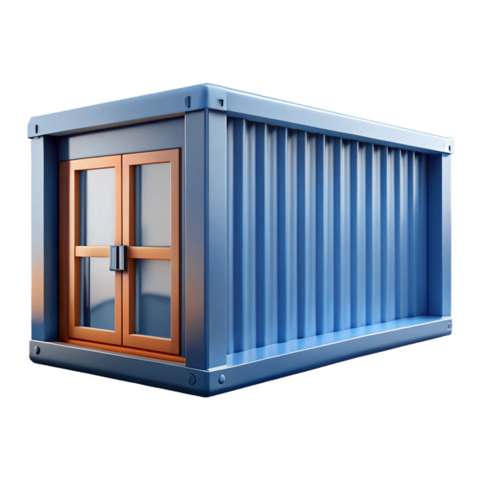 stunning artistic Shipping container home corner detail with Transparent Background exclusive png