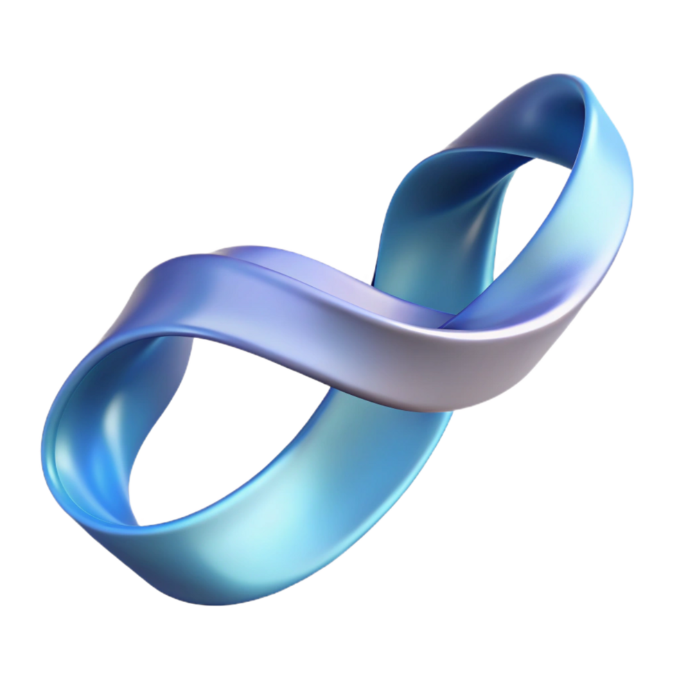 serene energetic organic Concept art style, isolated cutout of a single, abstract, flowing ribbon of light with Transparent Background high quality png
