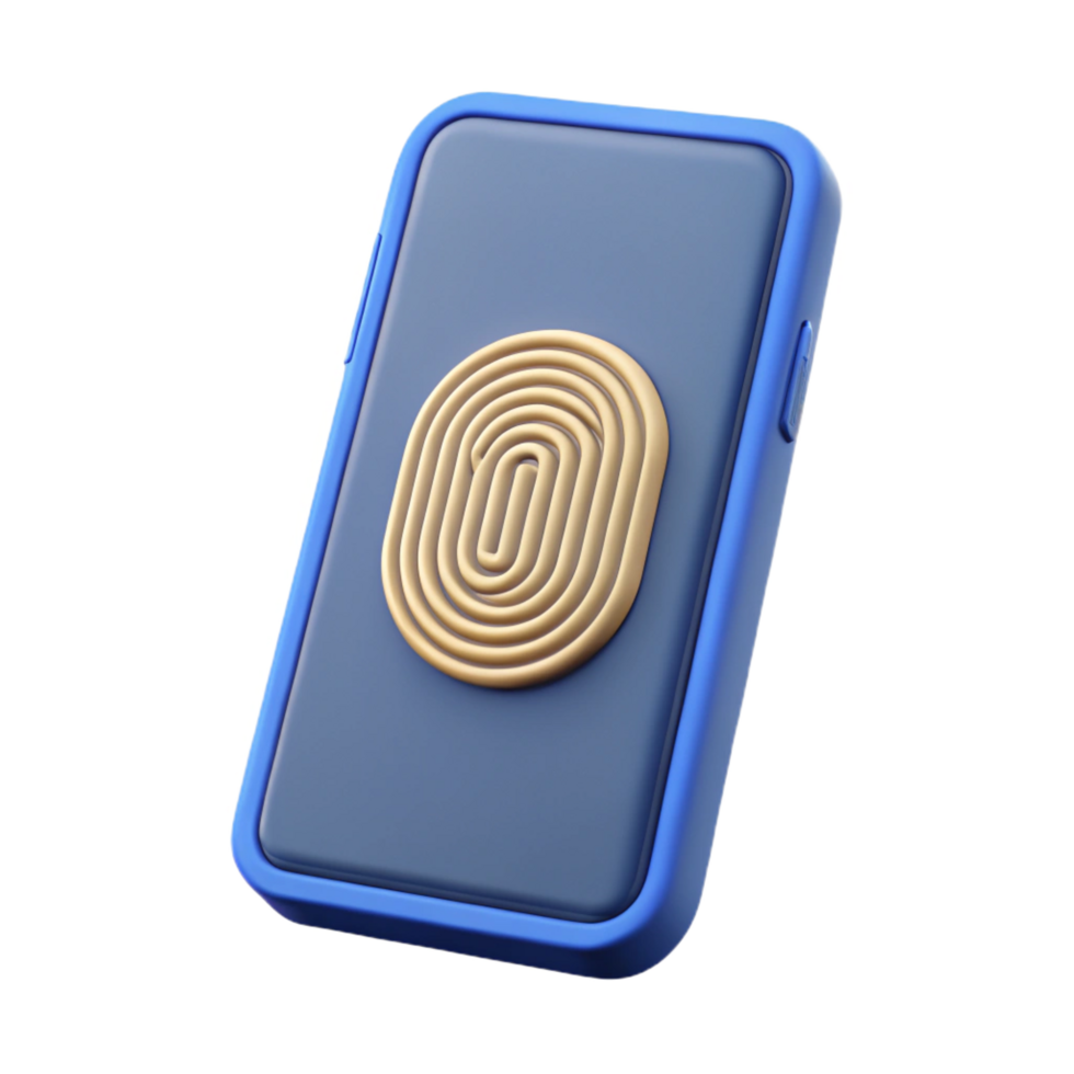 mesmerizing industrial Smartphone with fingerprint sensor with Transparent Background expertly shot png