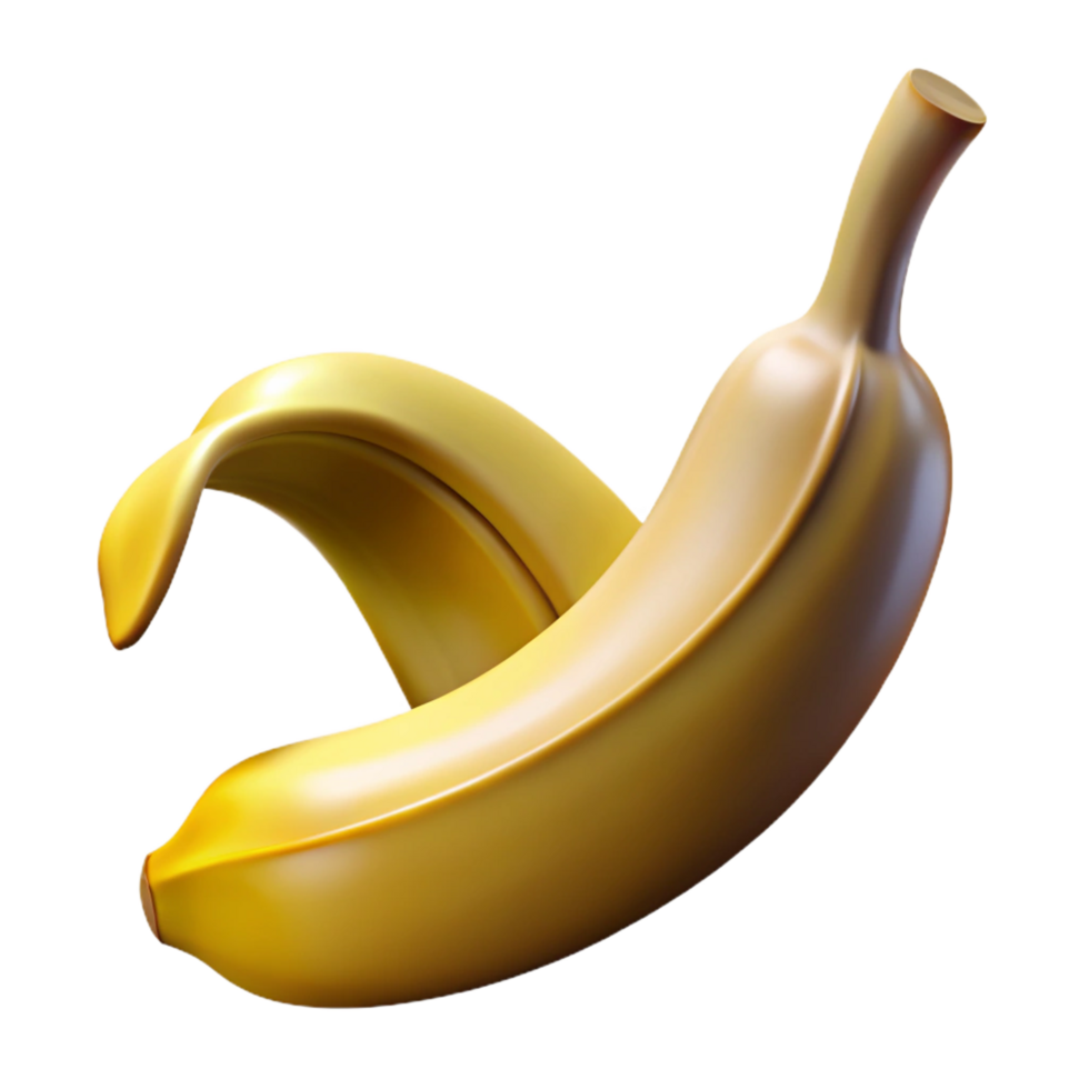 picturesque energetic victorian Hyper-specific, photorealistic render of a single, ripe banana peel with realistic textures Isolated cutout with Transparent Background studio quality png