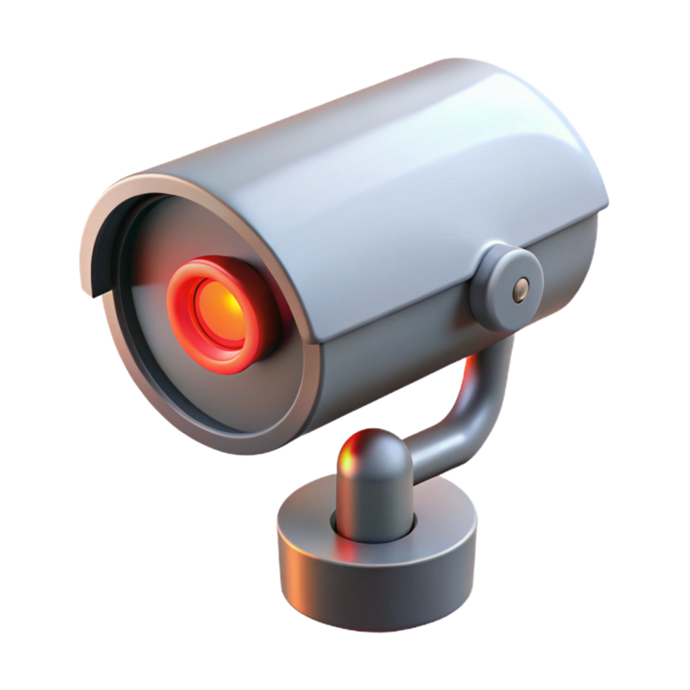 spectacular standout Security camera with blinking red light with Transparent Background png