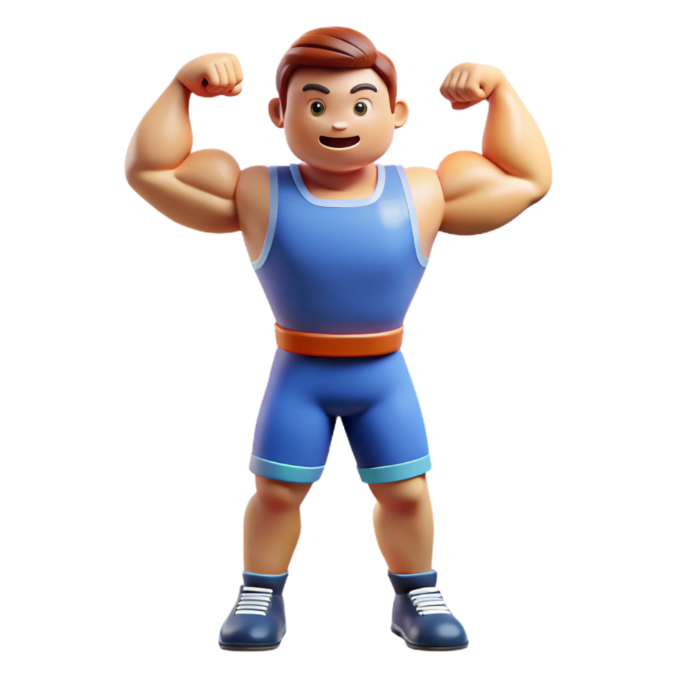 mysterious dramatic Powerful weightlifter flexing muscles, with Transparent Background sharp png