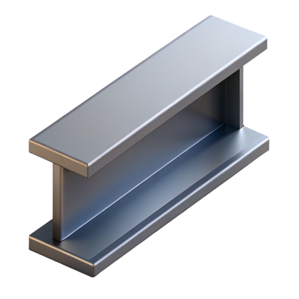 wonderful coveted Hyper-specific, professional render of a single, steel I-beam with Transparent Background png