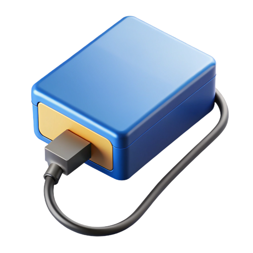 passionate alluring External hard drive connected to a computer with Transparent Background sharp png