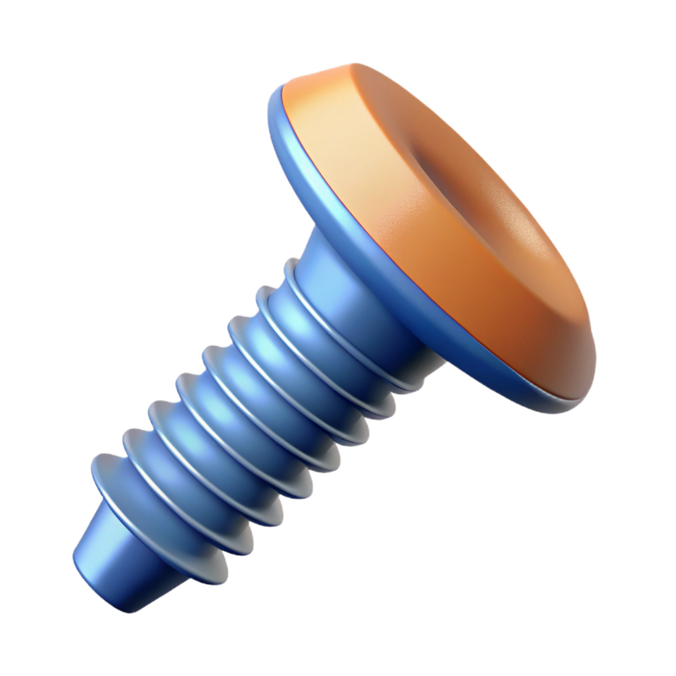 whimsical exquisite Screw flat head with Transparent Background masterfully captured png
