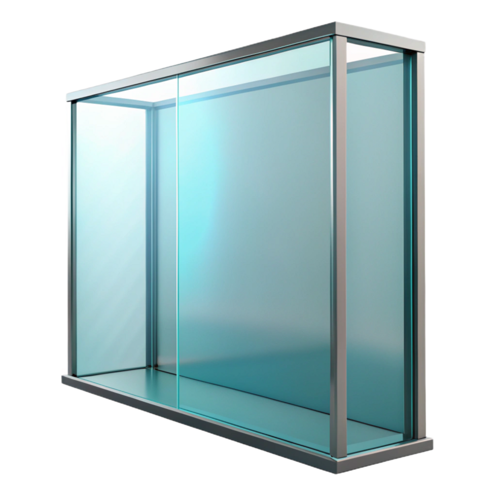 reflective impressive Glass curtain wall panel with Transparent Background perfect clarity png