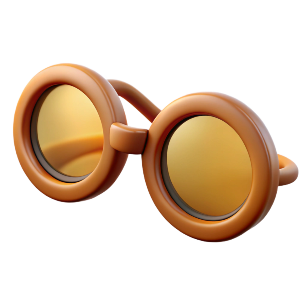 pristine art deco Photorealistic, ultra-detailed isolated cutout of a vintage spectacles with round frames with Transparent Background crisp png