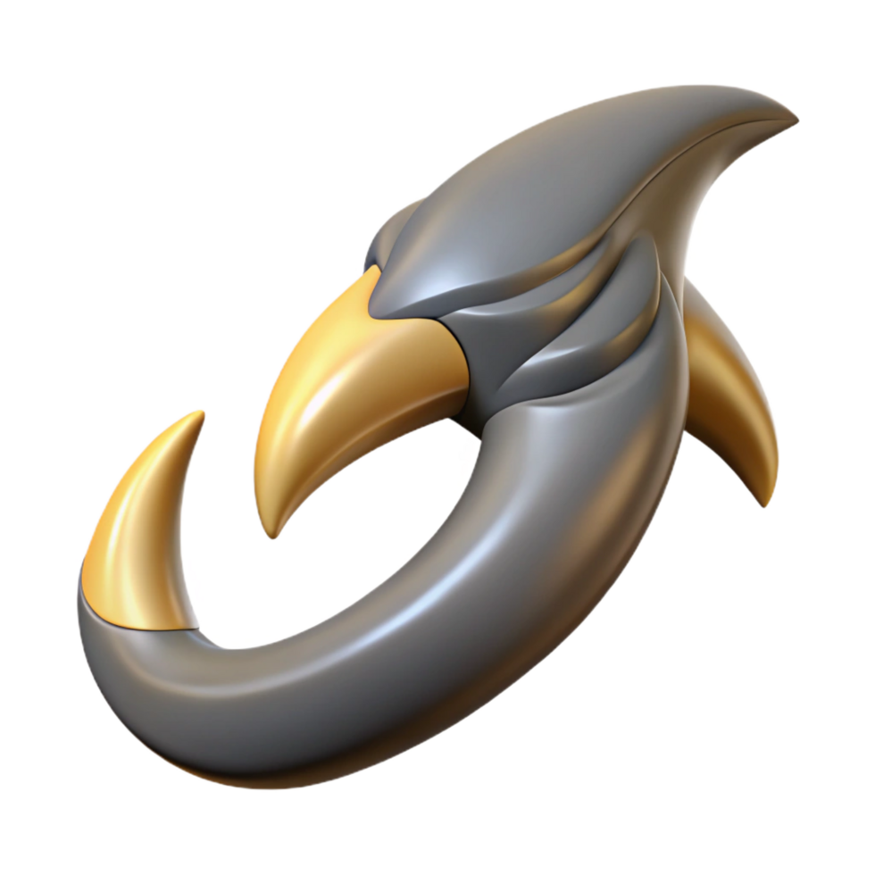 radiant urban Isolated cutout Ultra-detailed, concept art style, professional render Single Harpy talon, sharp and curved with Transparent Background top-tier png