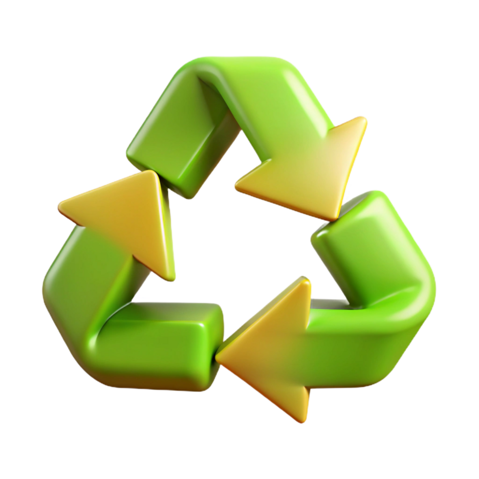 sumptuous distinctive A recycle symbol, made of arrows with Transparent Background png
