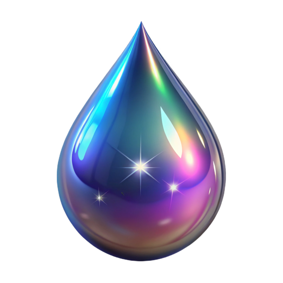 extraordinary rare Photorealistic ultra-detailed professional render, isolated cutout, single cosmic tear shimmering with iridescent starlight with Transparent Background png