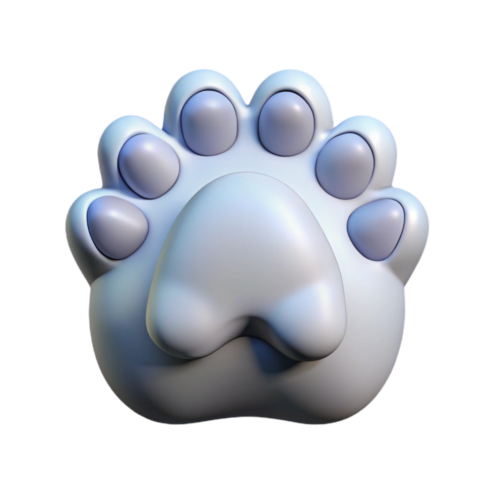 spectacular bold bohemian Concept art style hyper-specific isolated cutout of a single polar bear Ursus maritimus paw, with Transparent Background precision png
