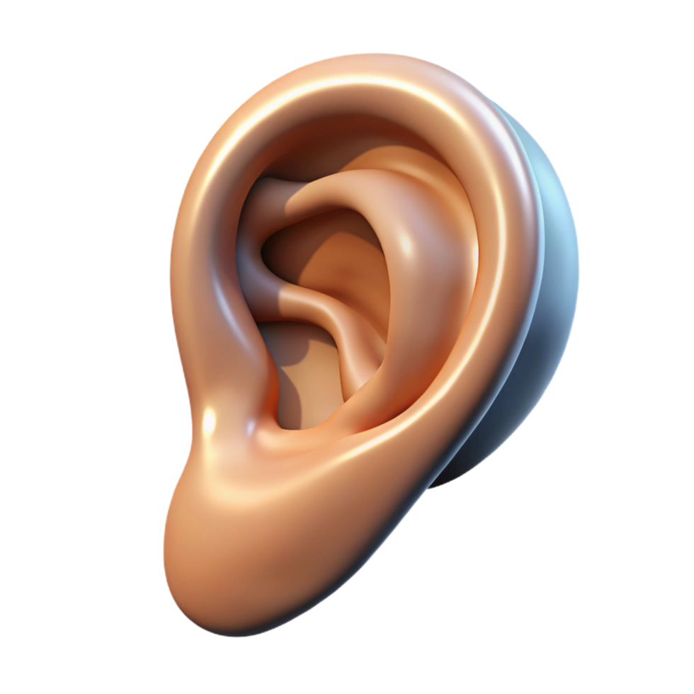 immaculate exemplary A single, stylized human ear with Transparent Background png