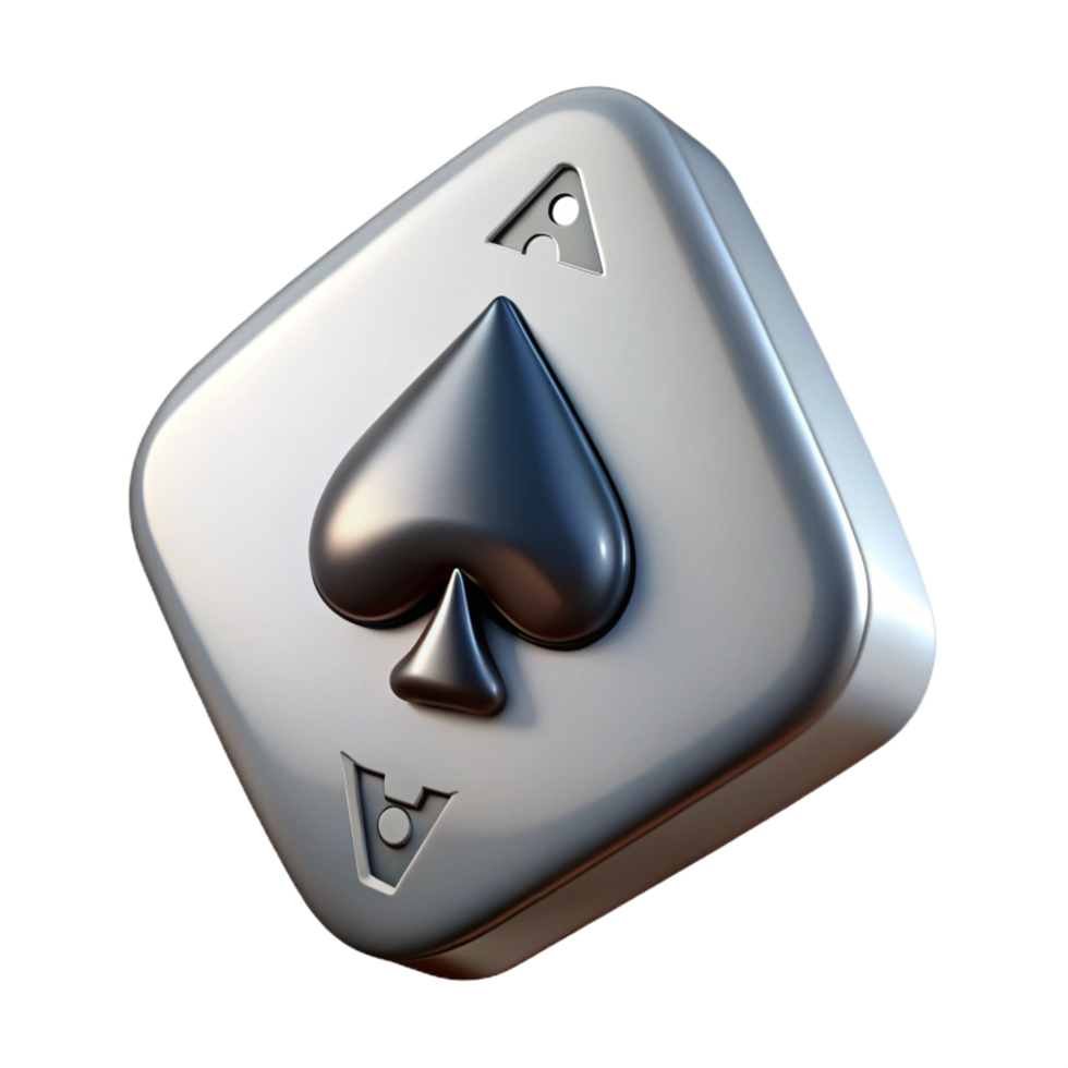 playful alluring Ultra-detailed, photorealistic isolated cutout of a single playing card Ace of Spades with Transparent Background authentic png