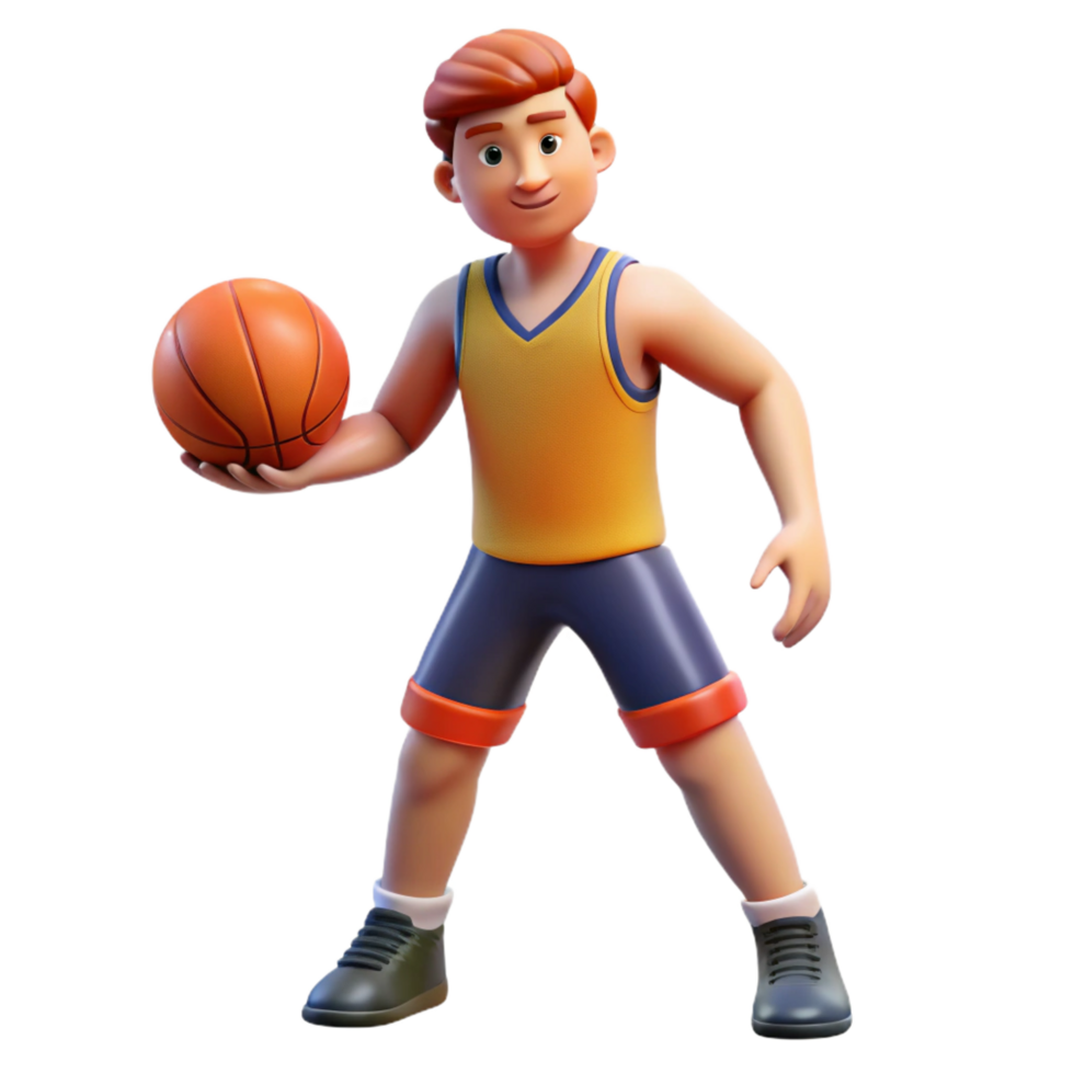 wonderful mysterious traditional Athlete with basketball, ready to shoot, with Transparent Background gallery standard png