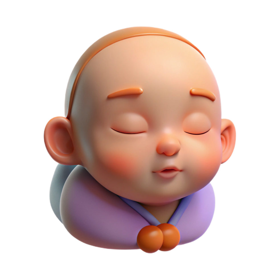 playful spectacular Sleeping baby, peaceful expression, with Transparent Background perfect clarity png