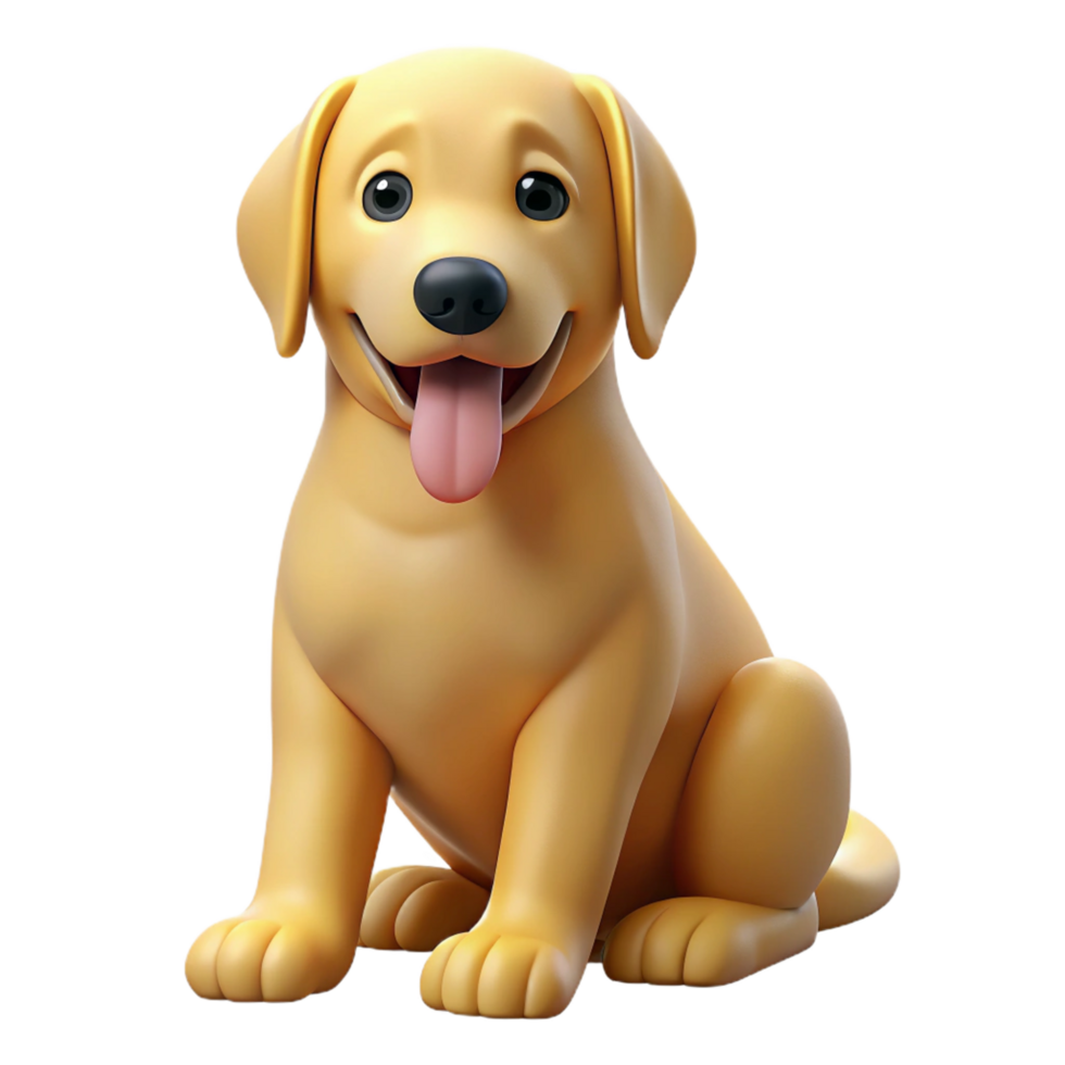 serene peaceful renaissance Golden Retriever, sitting, tongue out, with Transparent Background original png