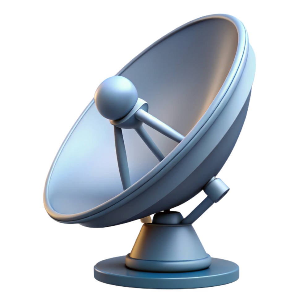 signature organic Isolated cutout of a single satellite dish, ultra-detailed, photorealistic, showing individual panels, professional render with Transparent Background gallery standard png