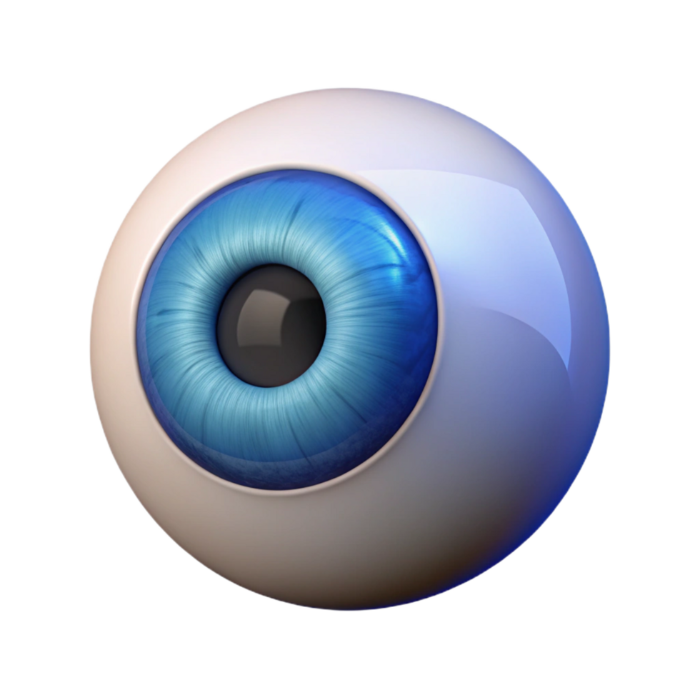 serene contemporary A single human eye, with a bright iris with Transparent Background luxury png