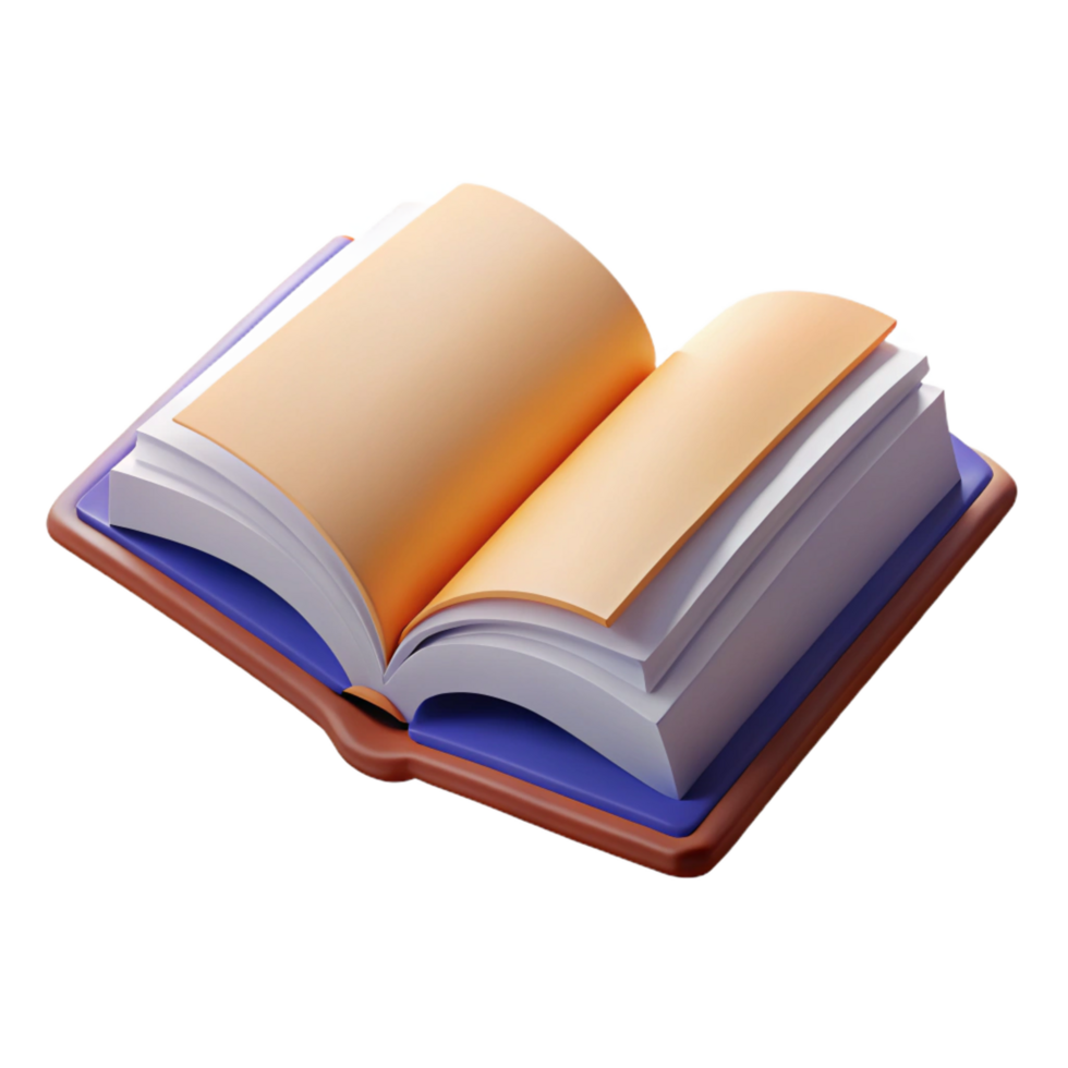 splendid urban Single open book, isolated cutout, ultra-detailed, professional render, concept art style with Transparent Background luxury png