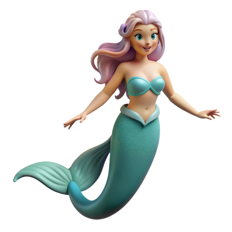 wonderful art deco Siren, alluring sea nymph, enchanting voice, with Transparent Background precision png