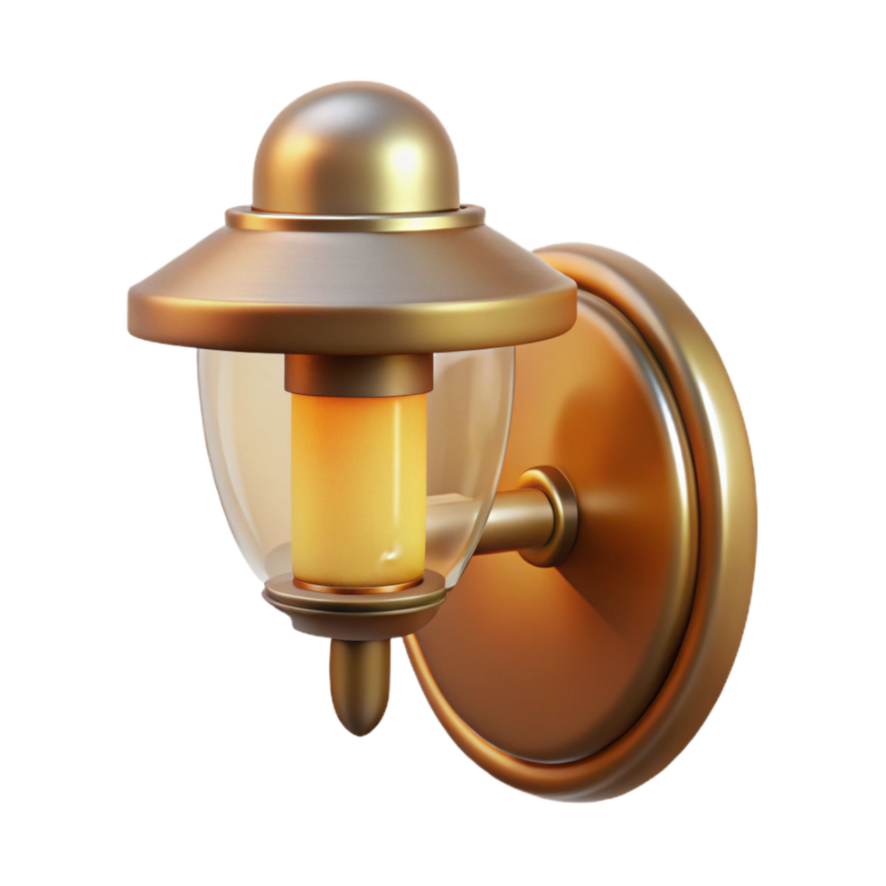 wonderful intense gothic Hyper-specific, professional render of a single, modern wall sconce with Transparent Background original png