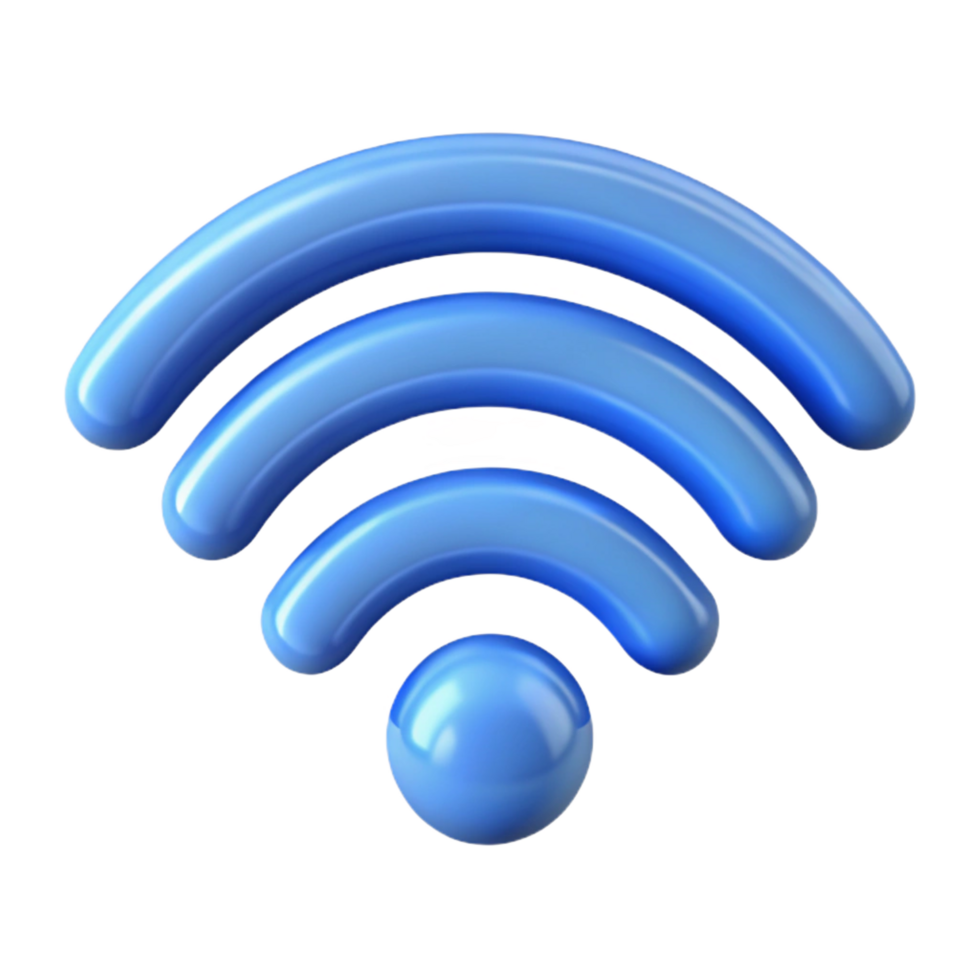 wonderful coastal A wifi symbol, radiating waves with Transparent Background 8K png