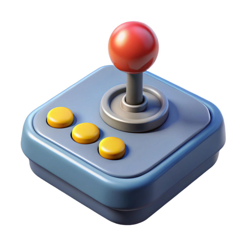 tranquil immaculate Photorealistic, isolated cutout of a single, retro gaming console controller, professional render with Transparent Background fine detail png