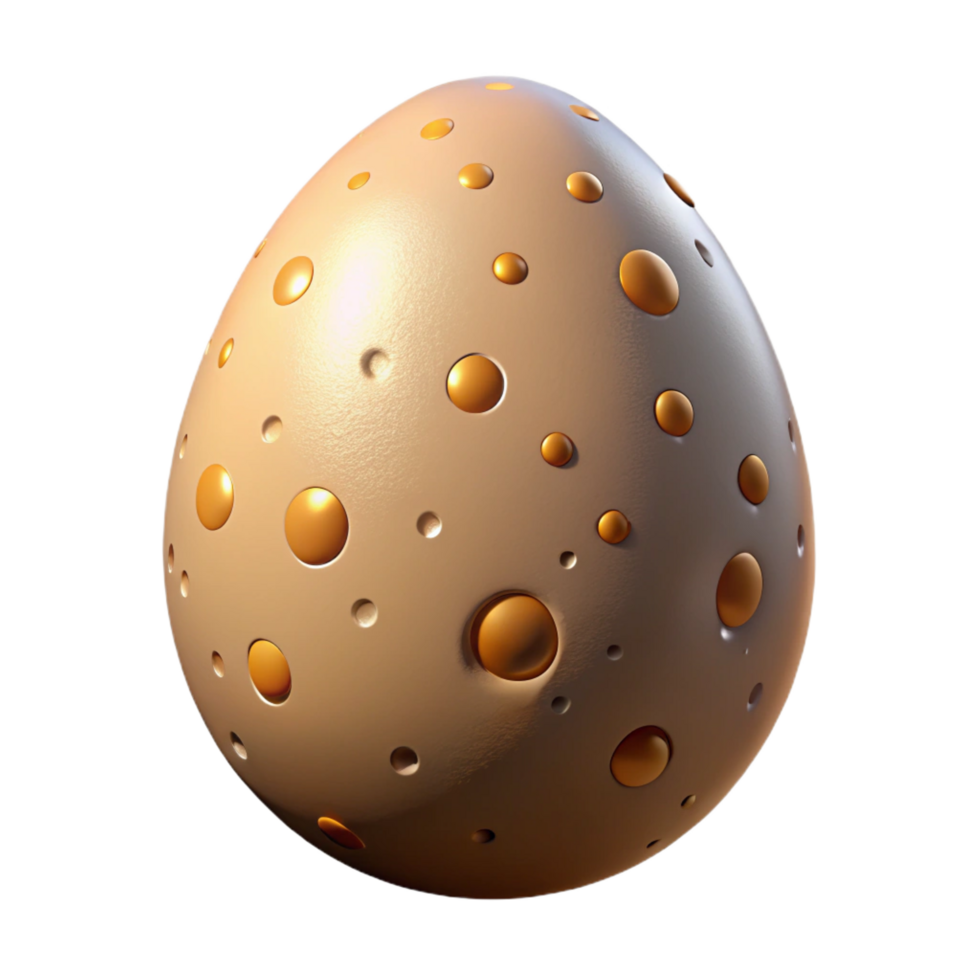radiant sought-after Concept art style, hyper-specific, isolated cutout of a single Griffin egg, speckled gold with Transparent Background png