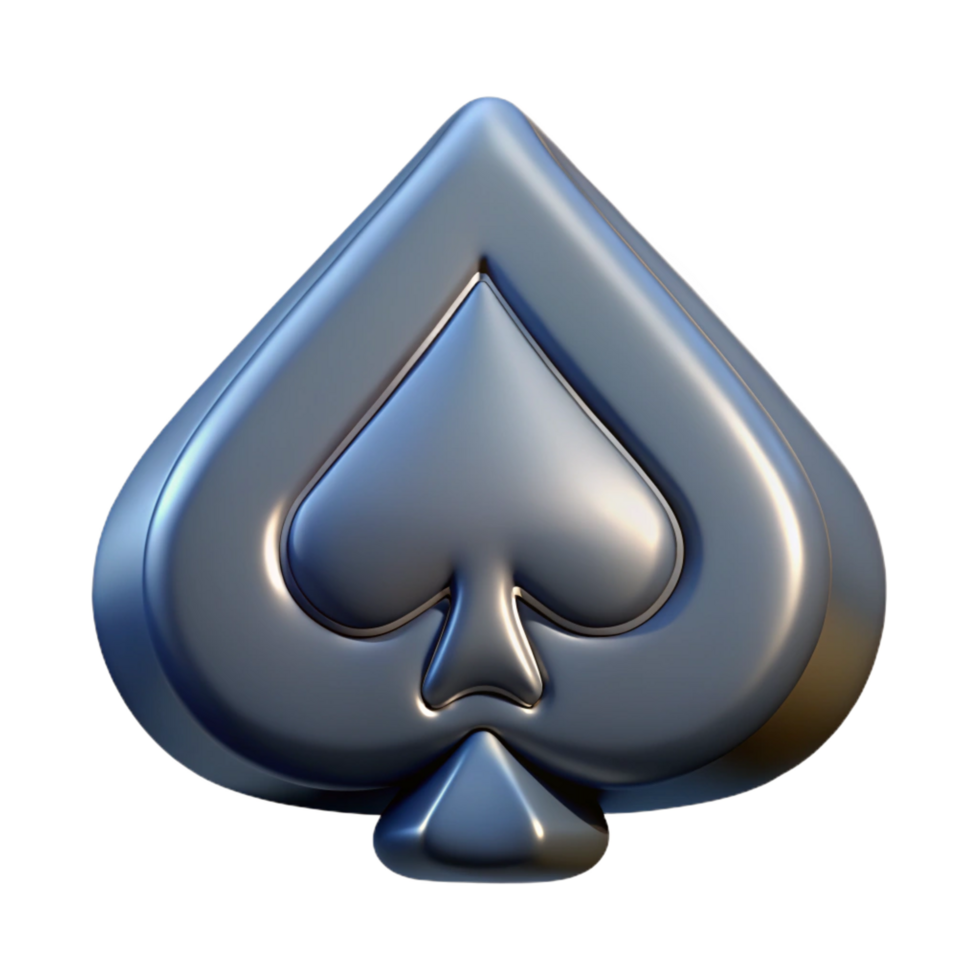 radiant coastal Ultra-detailed, concept art style illustration of a single, stylized playing card, ace of spades, isolated cutout with Transparent Background exclusive png