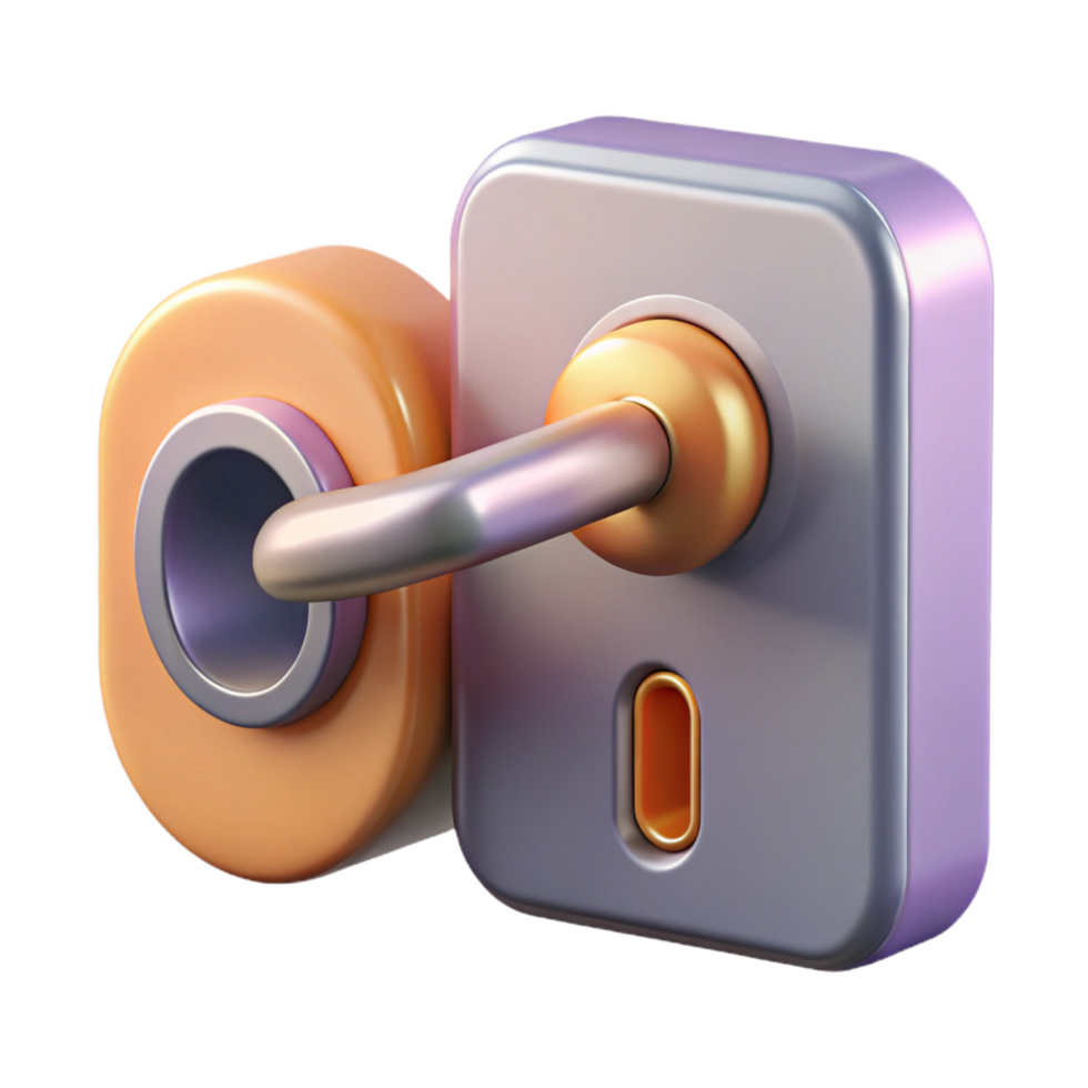 timeless modern Lockset modern keyed entry with Transparent Background crisp png