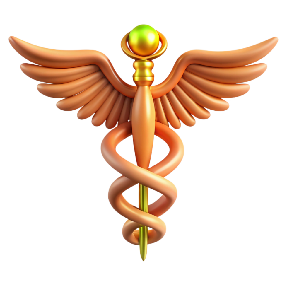 mesmerizing gothic Caduceus, staff of Hermes, isolated, with Transparent Background gallery standard png