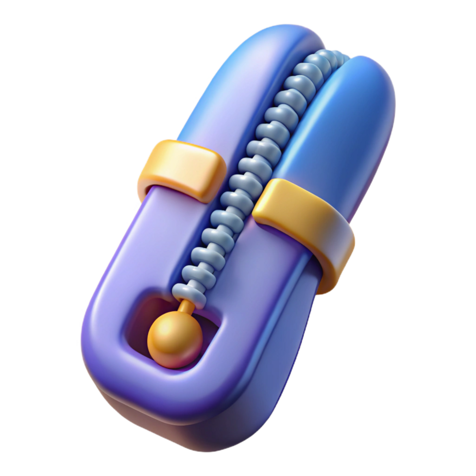 timeless gothic Hyper-specific, concept art style render of a single zipper, isolated cutout with Transparent Background 8K png