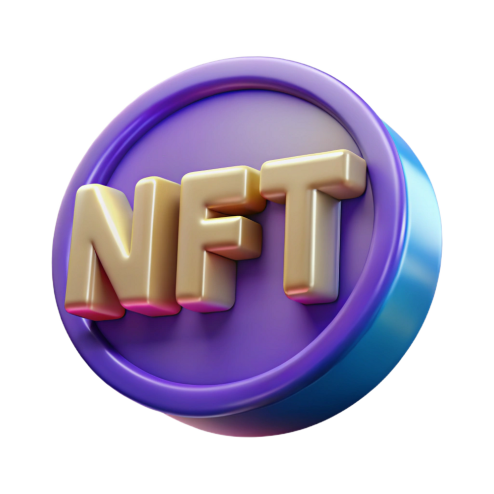 splendid memorable NFT Non-Fungible Token digital art, with Transparent Background png