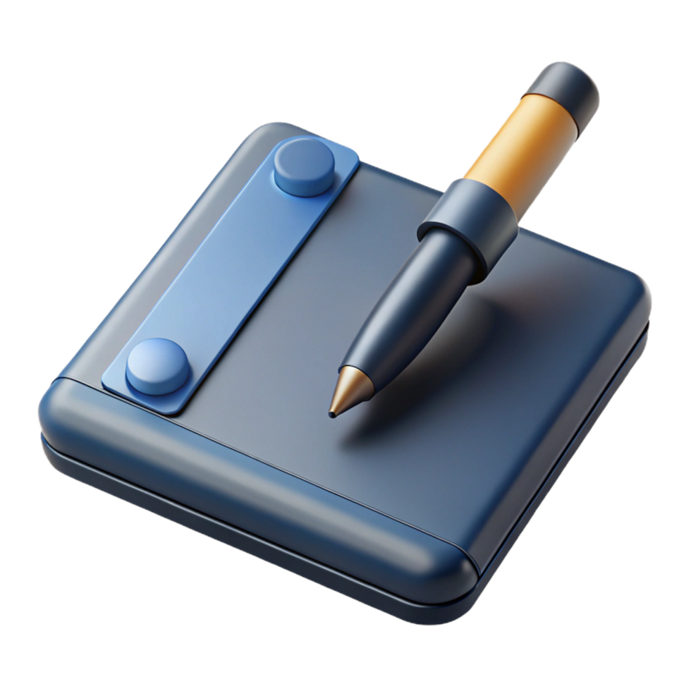 splendid memorable Photorealistic isolated cutout of a single, professional graphics tablet pen, ultra-detailed with Transparent Background png