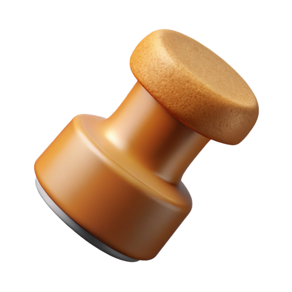 vibrant signature Hyper-specific, professional render of a single cork bottle stopper Isolated cutout with Transparent Background png