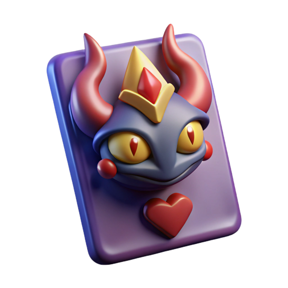 sought-after rustic A single, stylized playing card, depicting a fantasy creature with Transparent Background gallery standard png