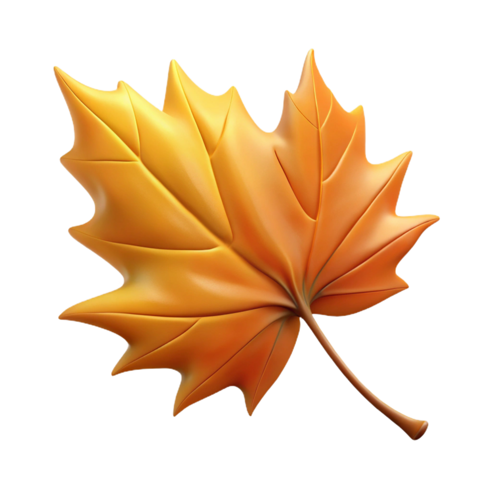 vibrant nostalgic traditional Single falling autumn leaf with Transparent Background genuine png