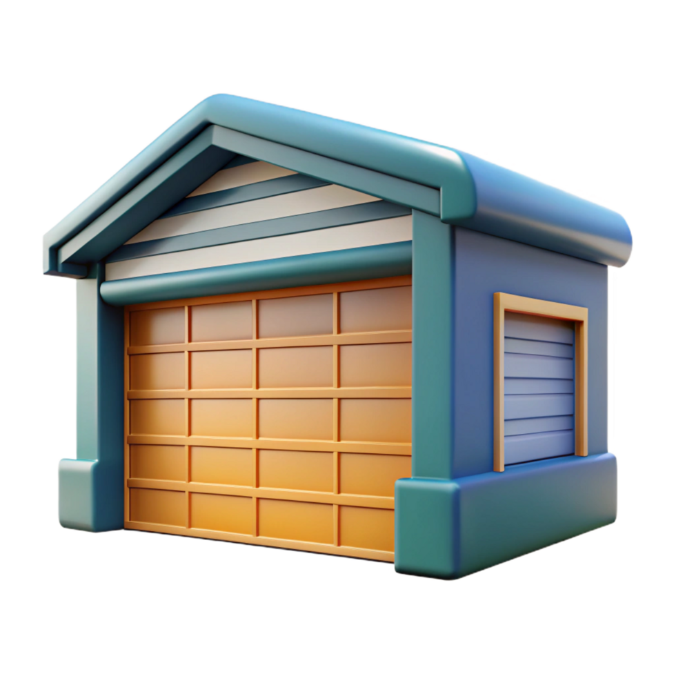 vibrant distinguished Garage door, sectional panel, with Transparent Background png