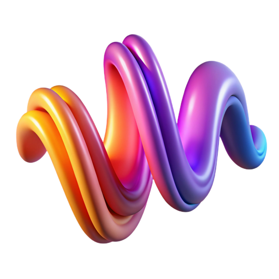 striking peaceful urban Concept art style, isolated cutout of a dynamic, abstract representation of sound waves with vibrant colors and flowing lines with Transparent Background elite png