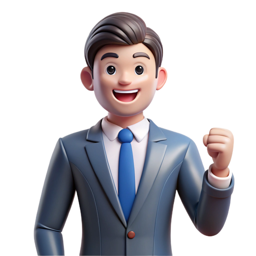 stunning whimsical minimalist Successful entrepreneur in a suit, with Transparent Background artisan png