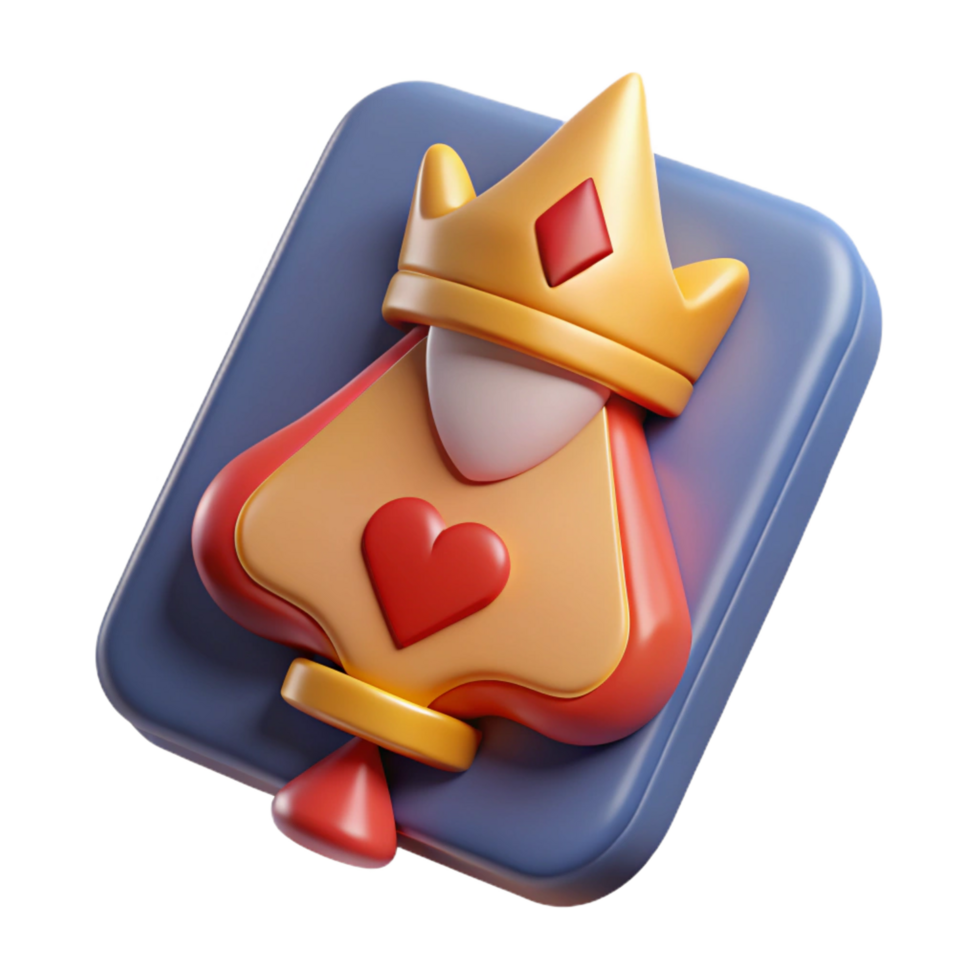 standout classic A single, stylized playing card, the Queen of Spades with Transparent Background 4K png