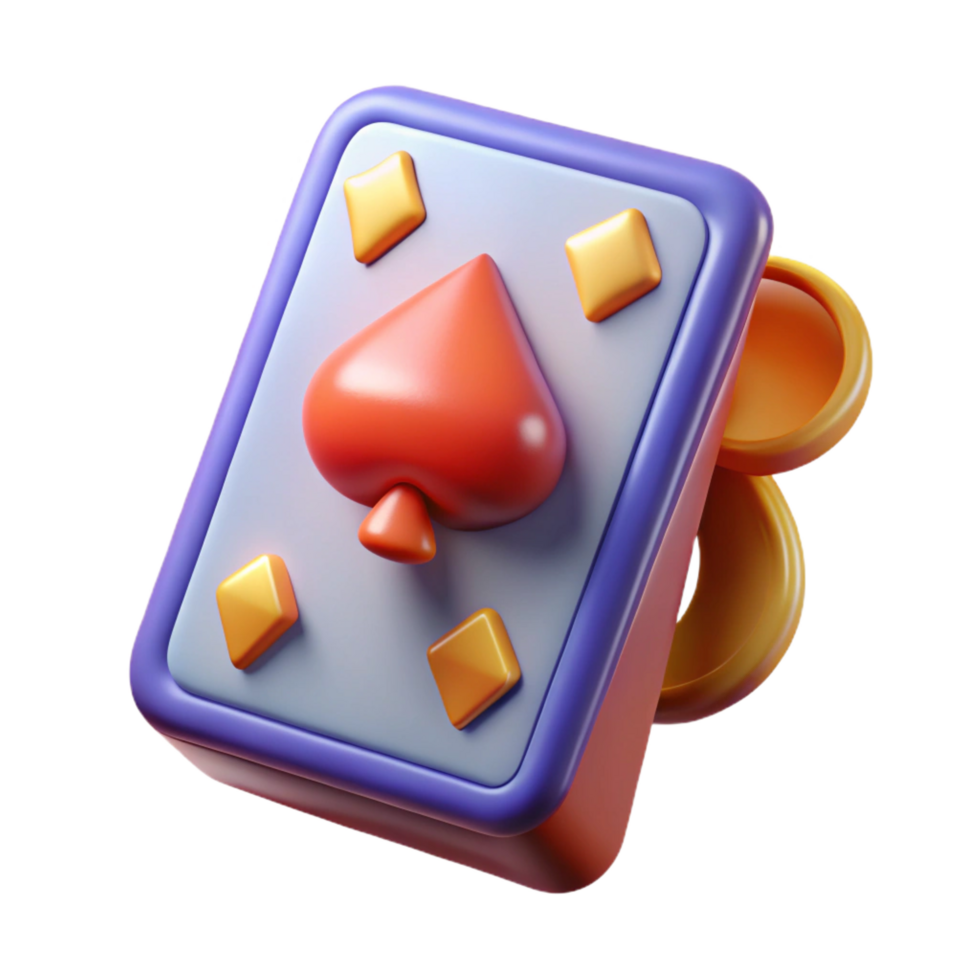 sumptuous romantic contemporary A single, stylized playing card, depicting a fantasy creature with Transparent Background premium png