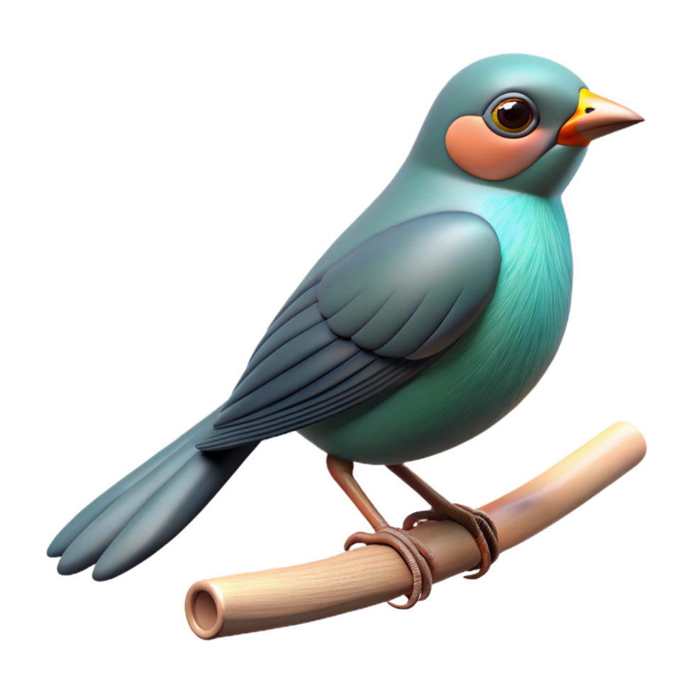 pristine organic Bird perched on a branch invisible, with Transparent Background fine detail png