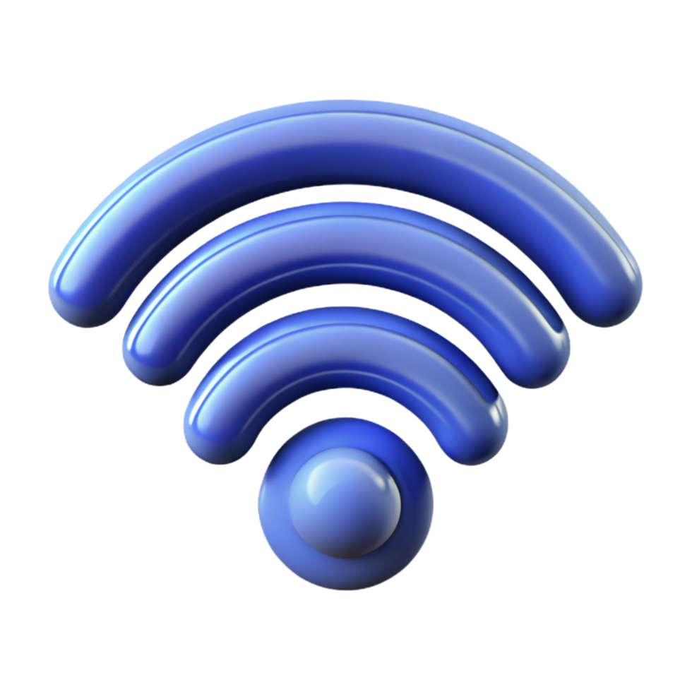 peaceful radiant A stylized, abstract representation of a wifi signal with Transparent Background exclusive png