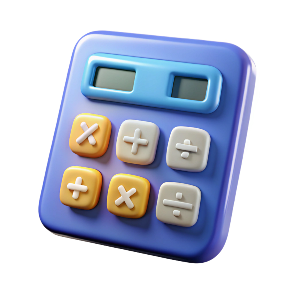 wonderful inspired A calculator, displaying a complex equation with Transparent Background png